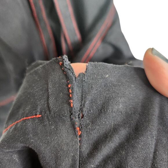 VTG ILLIG Pants 90S Womens 11 Black‎ Red Y2K Goth Rave Hip Hop Baggy Wide Leg - Picture 13 of 15